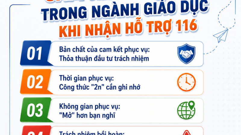 Bài 5: Hiểu Đúng Về Cam Kết Phục Vụ Trong Ngành Giáo Dục Khi Nhận Hỗ Trợ 116